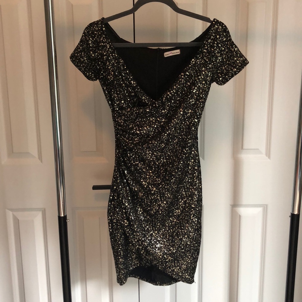 Black w/Gold Speckle Dress